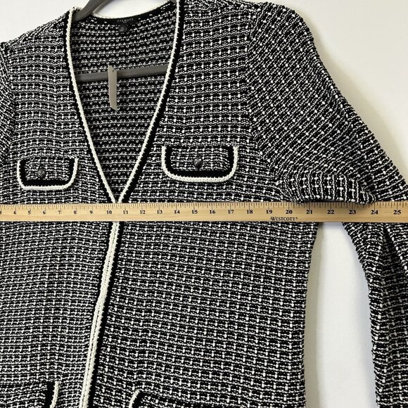 NEW Talbots Tweed Sweater Jacket Women's Size 1X Black White - Picture 5 of 9